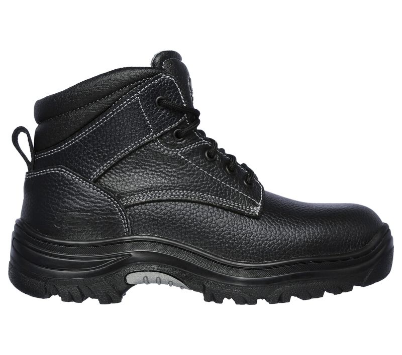 Pánské Pracovní Obuv Skechers Pracovní Relaxed Fit: Burgin - Congaree Černé | CZ.77163BLK