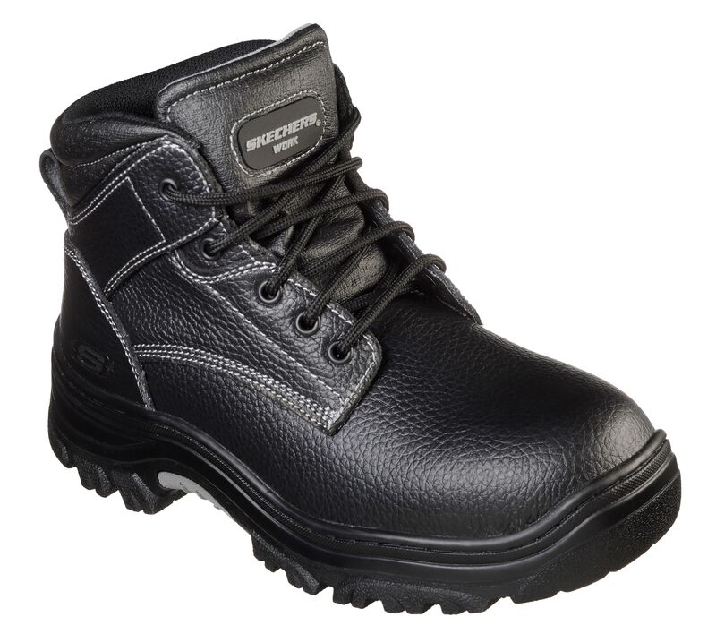 Pánské Pracovní Obuv Skechers Pracovní Relaxed Fit: Burgin - Congaree Černé | CZ.77163BLK