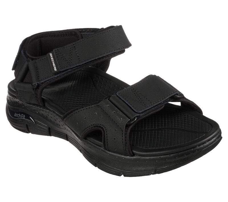 Pánské Sandály Skechers Arch Fit Sandal - Impactor Černé | CZ.237372BLK