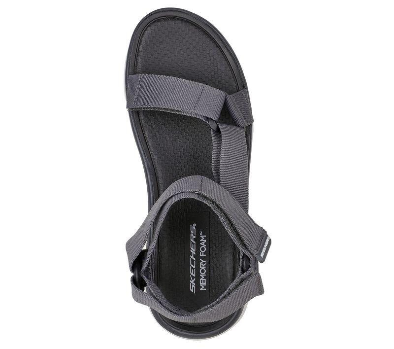 Pánské Sandály Skechers D'Lux Walker Sandal Šedé | CZ.237376CHAR