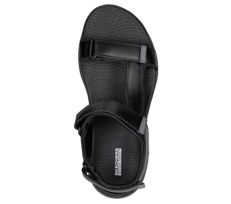 Pánské Sandály Skechers GO WALK 6 Sandal Černé Šedé | CZ.229126BKGY