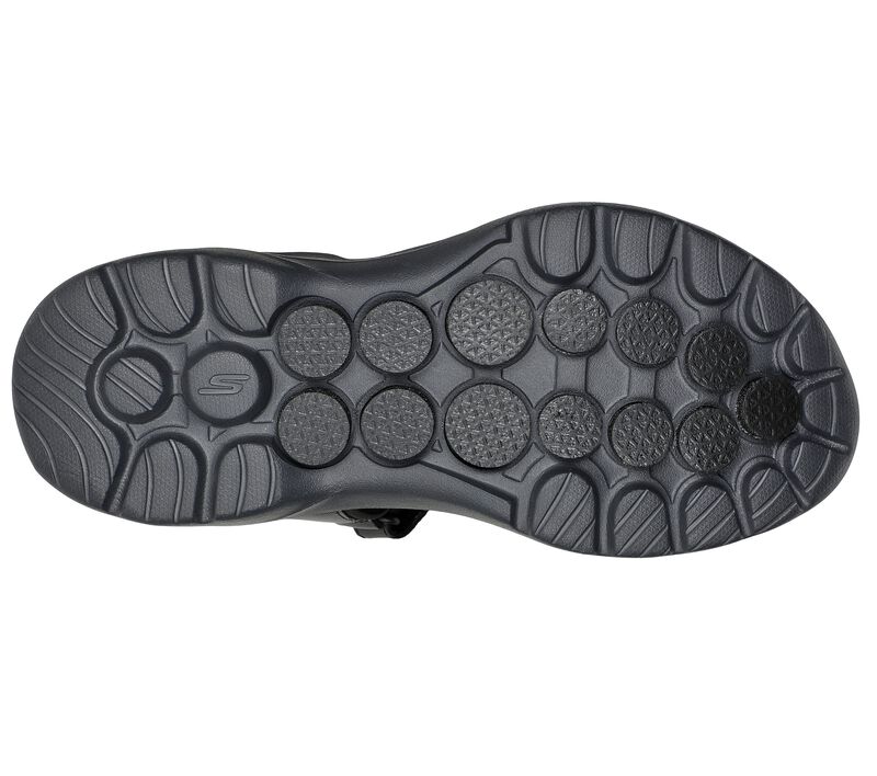 Pánské Sandály Skechers GO WALK 6 Sandal Černé Šedé | CZ.229126BKGY