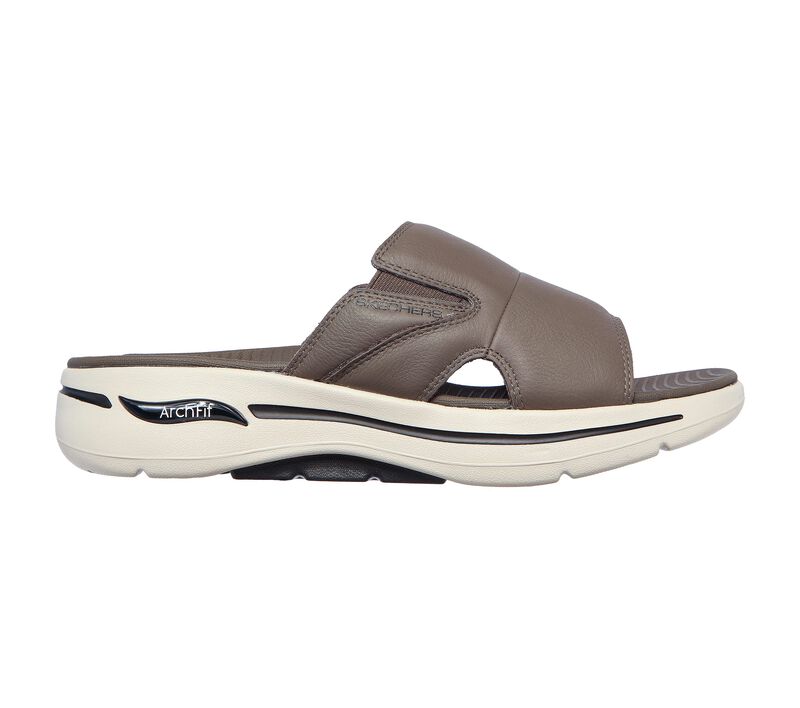 Pánské Sandály Skechers GO WALK Arch Fit - Ultra Span Šedé Hnědé | CZ.229023TPE