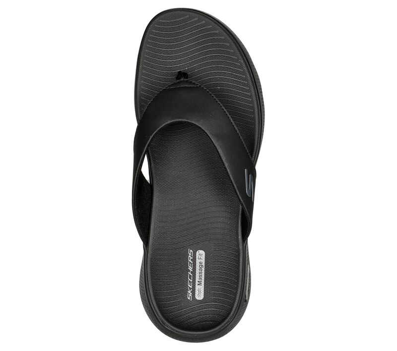 Pánské Sandály Skechers GO WALK Massage Fit Sandal Černé | CZ.229087BBK