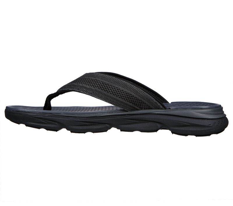 Pánské Sandály Skechers Relaxed Fit: Delmont SD - Almedo Černé Šedé | CZ.210310BKGY