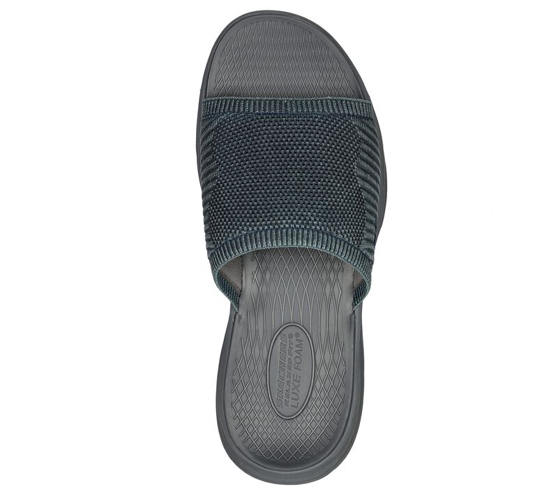 Pánské Sandály Skechers Relaxed Fit: Delmont SD - Sumerset Tmavě Blankyt Šedé | CZ.210312NVGY