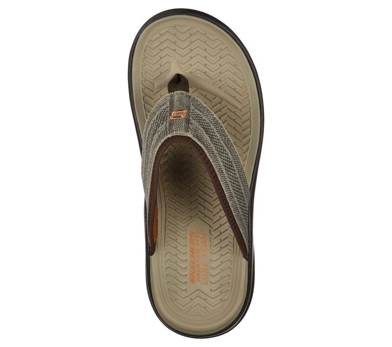 Pánské Sandály Skechers Relaxed Fit: Sargo - Point Vista Světle Hnědé | CZ.204383LTBR