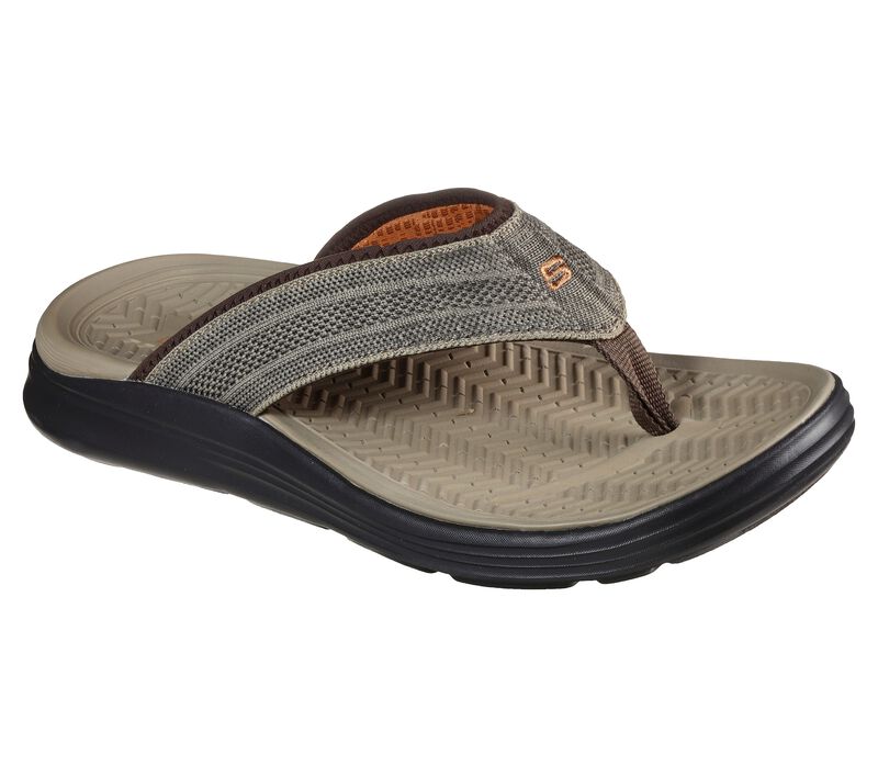 Pánské Sandály Skechers Relaxed Fit: Sargo - Point Vista Světle Hnědé | CZ.204383LTBR