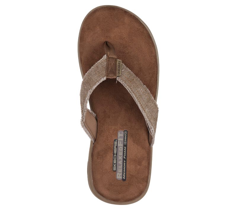 Pánské Sandály Skechers Relaxed Fit: Supreme - Bosnia Hnědé | CZ.64152TAN