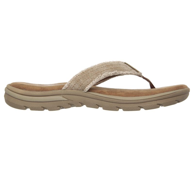 Pánské Sandály Skechers Relaxed Fit: Supreme - Bosnia Hnědé | CZ.64152TAN