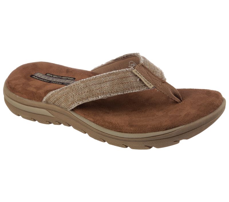 Pánské Sandály Skechers Relaxed Fit: Supreme - Bosnia Hnědé | CZ.64152TAN