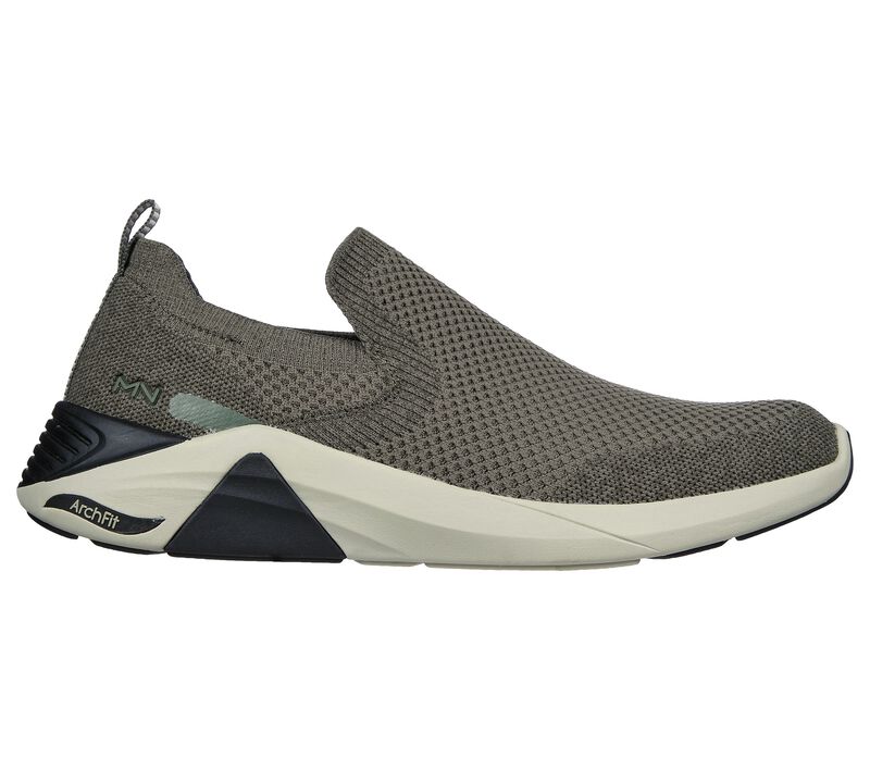 Pánské Slip On Skechers Arch Fit A-Linear - Rune Olivy Zelené | CZ.222151OLV