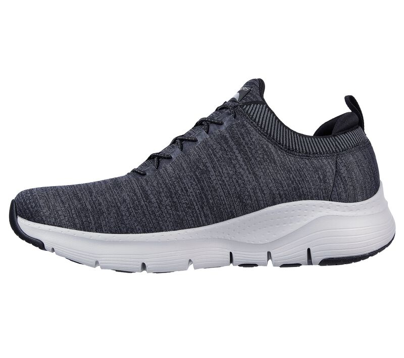 Pánské Slip On Skechers Arch Fit - Waveport Černé Šedé | CZ.232301BKGY