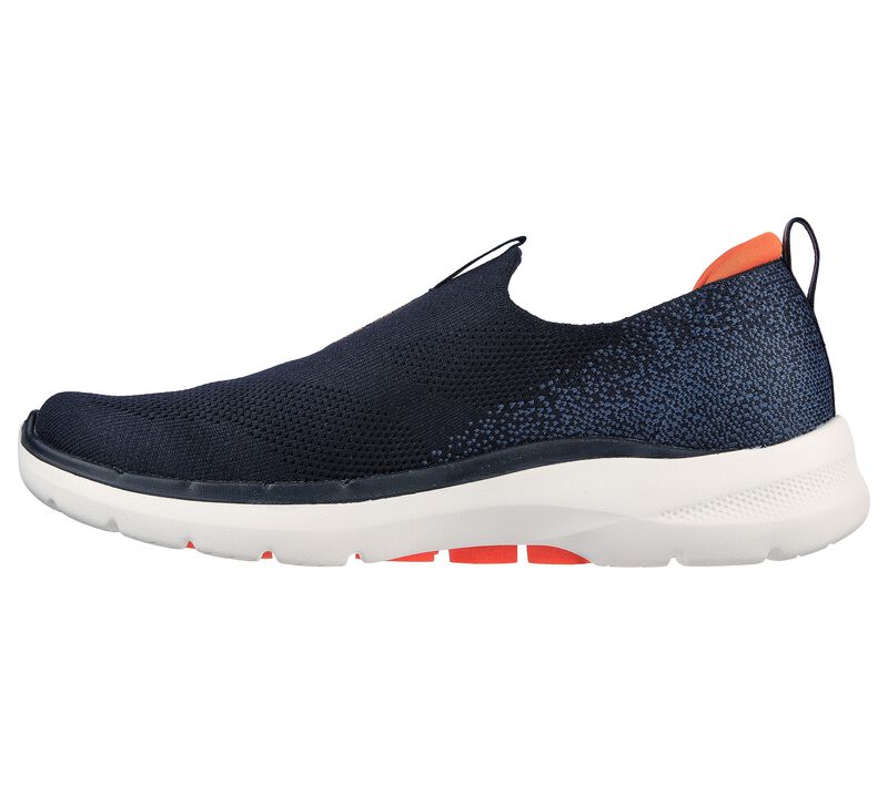 Pánské Slip On Skechers GO WALK 6 Tmavě Blankyt Oranžové | CZ.216202NVOR