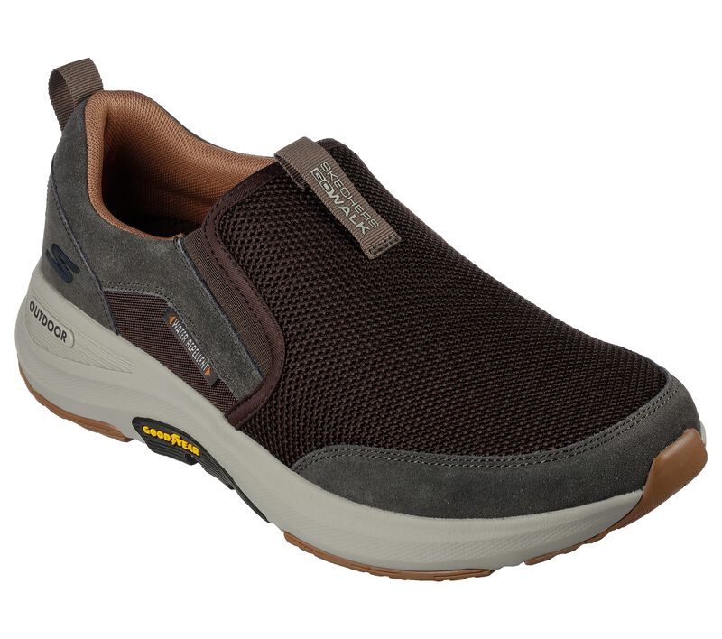 Pánské Slip On Skechers GO WALK Outdoorové - Andes Hnědé | CZ.216103BRN