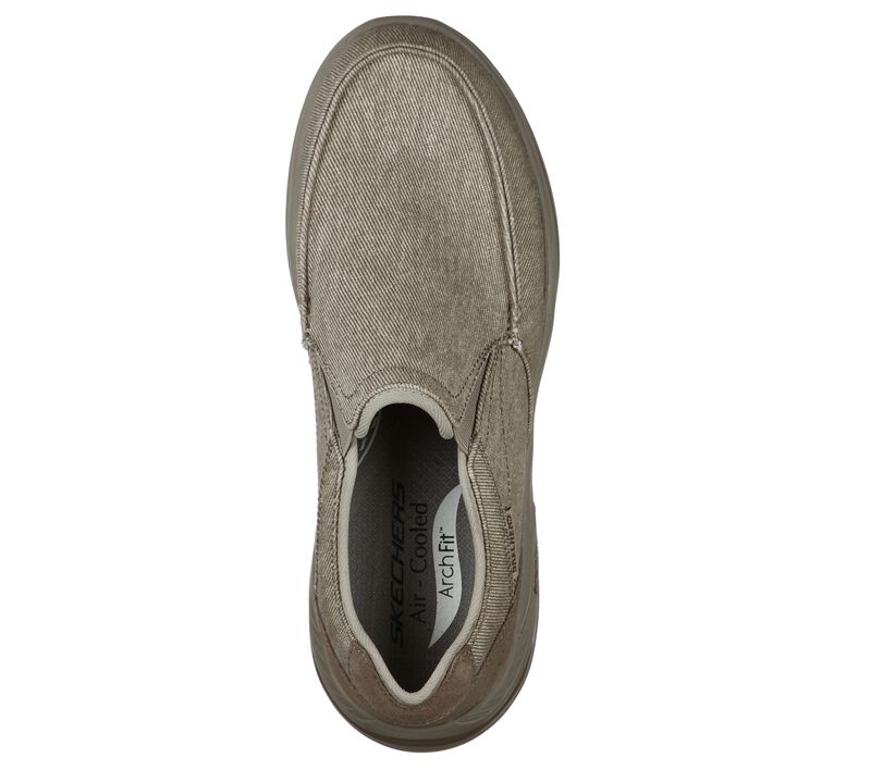 Pánské Slip On Skechers Relaxed Fit: Arch Fit Motley - Daven Šedé Hnědé | CZ.204415TPE