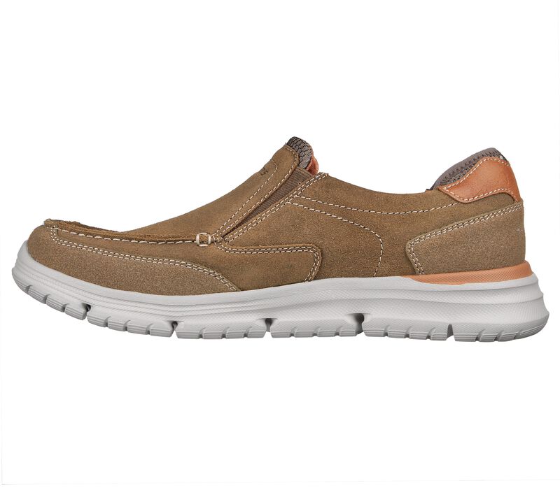 Pánské Slip On Skechers Relaxed Fit: Arch Fit Vortell - Navato Hnědožlutý | CZ.204671KHK