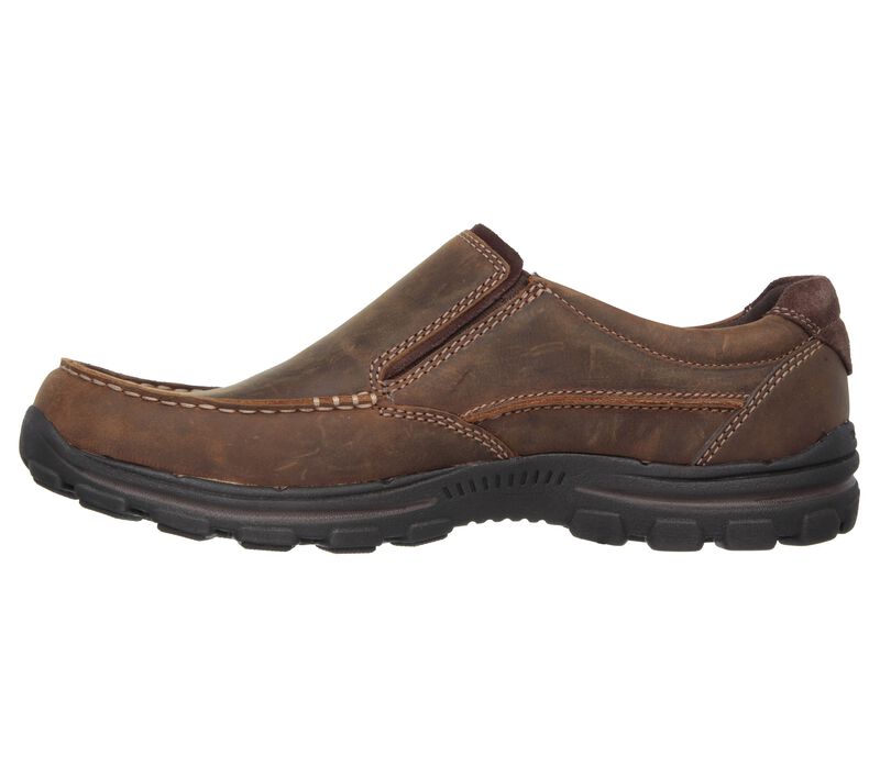 Pánské Slip On Skechers Relaxed Fit: Braver - Rayland Hnědé | CZ.64502CDB