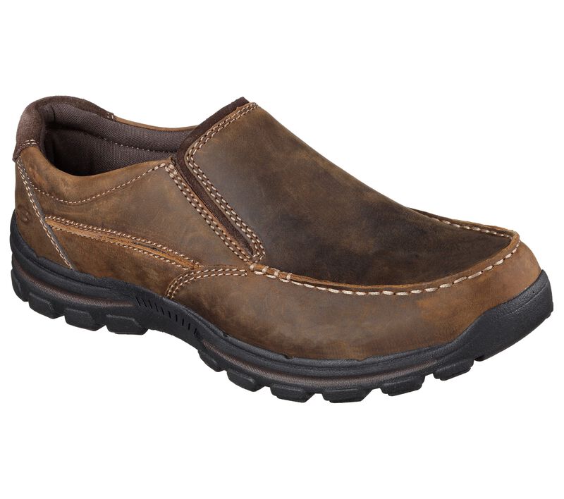 Pánské Slip On Skechers Relaxed Fit: Braver - Rayland Hnědé | CZ.64502CDB