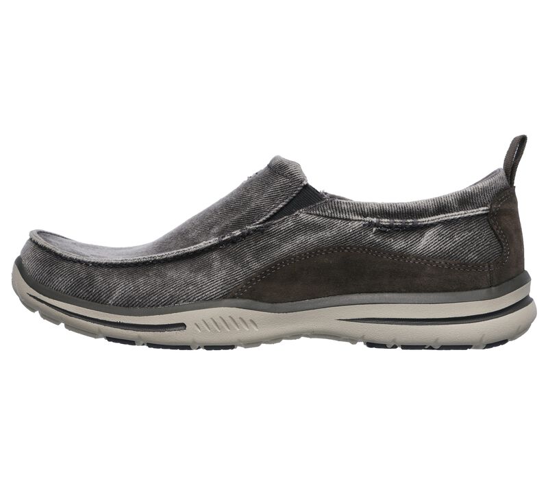 Pánské Slip On Skechers Relaxed Fit: Elected - Drigo Šedé | CZ.64654CHAR