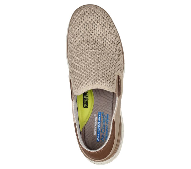 Pánské Slip On Skechers Relaxed Fit: Glassell - Coima Světle Hnědé | CZ.204620LTBR