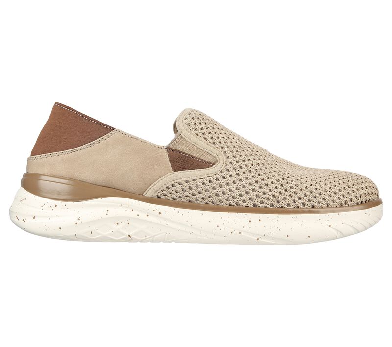 Pánské Slip On Skechers Relaxed Fit: Glassell - Coima Světle Hnědé | CZ.204620LTBR