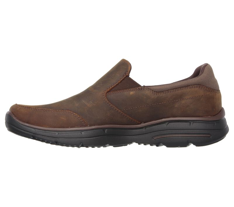 Pánské Slip On Skechers Relaxed Fit: Glides - Calculous Hnědé | CZ.64589CDB