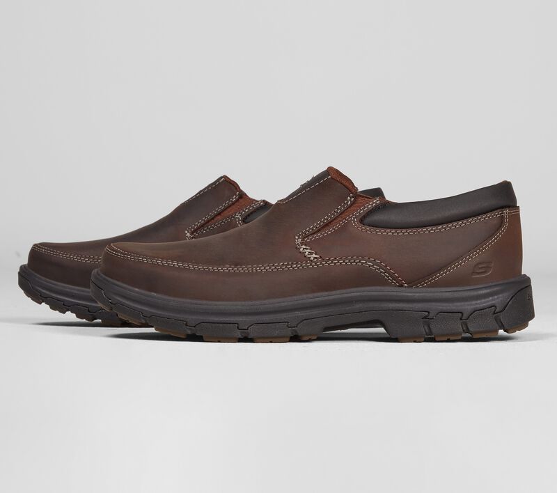 Pánské Slip On Skechers Relaxed Fit: Segment - The Search Tmavě Hnědé | CZ.64261CZ.R