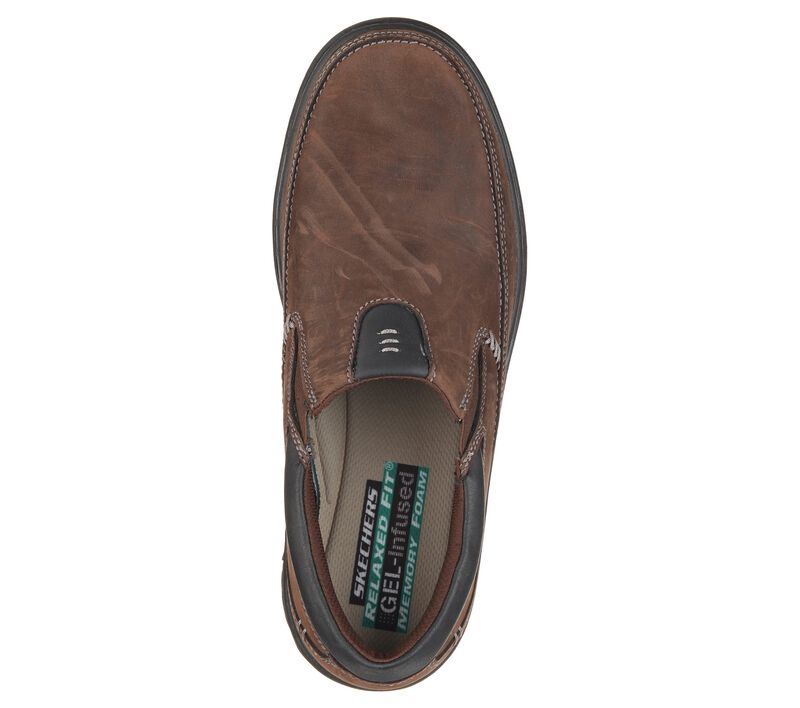 Pánské Slip On Skechers Relaxed Fit: Segment - The Search Tmavě Hnědé | CZ.64261CZ.R