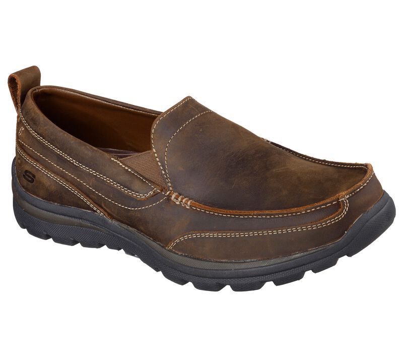 Pánské Slip On Skechers Relaxed Fit: Superior - Gains Hnědé | CZ.63697CDB