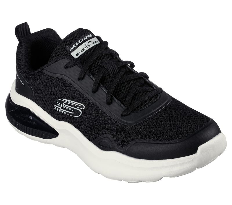 Pánské Sportovní Tenisky Skechers Air Cushioning - Citro Černé Bílé | CZ.232562BKW