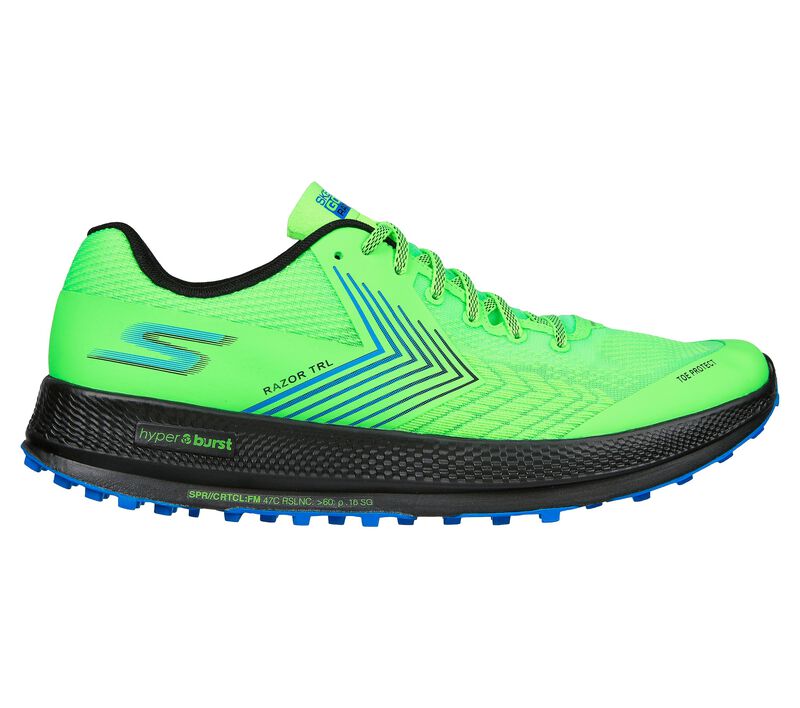 Pánské Sportovní Tenisky Skechers GO RUN Razor Trailové Světle Zelene Černé | CZ.246002LMBK