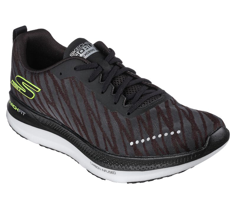 Pánské Sportovní Tenisky Skechers GO RUN Razor Excess 2 Černé Bílé | CZ.246035BKW