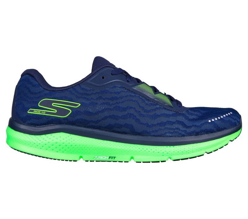 Pánské Sportovní Tenisky Skechers GO RUN Ride 10 Tmavě Blankyt Světle Zelene | CZ.246045NVLM