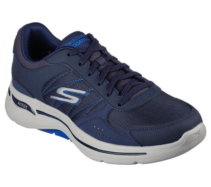 Pánské Sportovní Tenisky Skechers GO WALK Arch Fit - Security Tmavě Blankyt Blankyt | CZ.216255NVBL