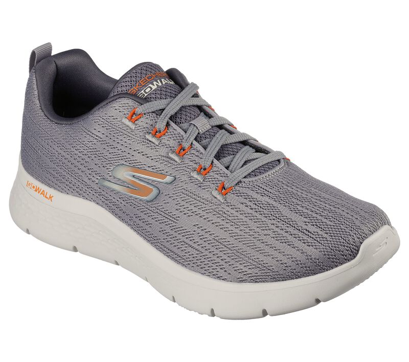 Pánské Sportovní Tenisky Skechers GO WALK Flex - Quota Šedé Oranžové | CZ.216481GYOR