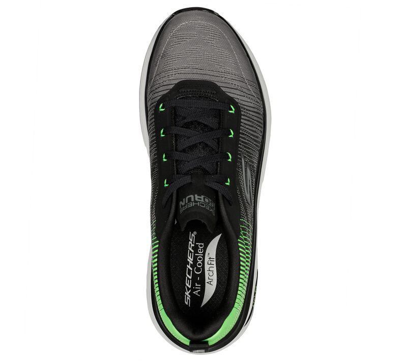 Pánské Sportovní Tenisky Skechers Max Cushioning Arch Fit - Come Back Černé Zelene | CZ.220443BKGR