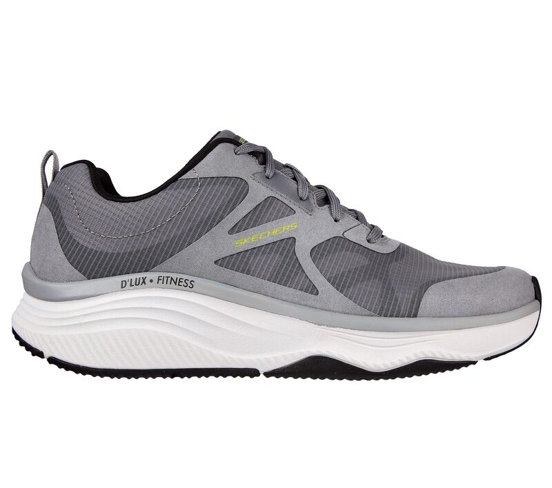 Pánské Sportovní Tenisky Skechers Relaxed Fit: D'Lux Fitness Šedé Černé | CZ.232357GYBK