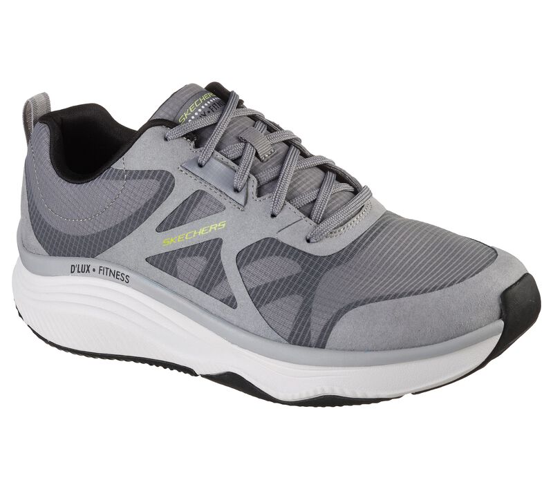 Pánské Sportovní Tenisky Skechers Relaxed Fit: D\'Lux Fitness Šedé Černé | CZ.232357GYBK