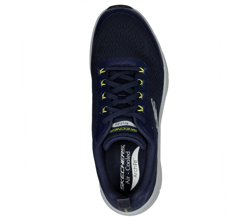 Pánské Sportovní Tenisky Skechers Relaxed Fit: Arch Fit D'Lux - Sumner Tmavě Blankyt Světle Zelene | CZ.232502NVLM