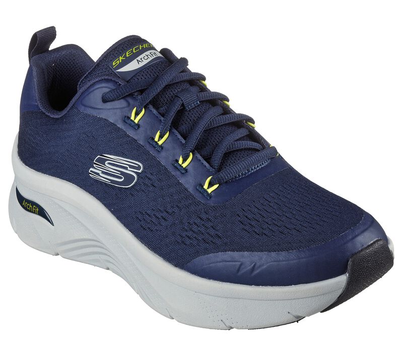 Pánské Sportovní Tenisky Skechers Relaxed Fit: Arch Fit D\'Lux - Sumner Tmavě Blankyt Světle Zelene | CZ.232502NVLM