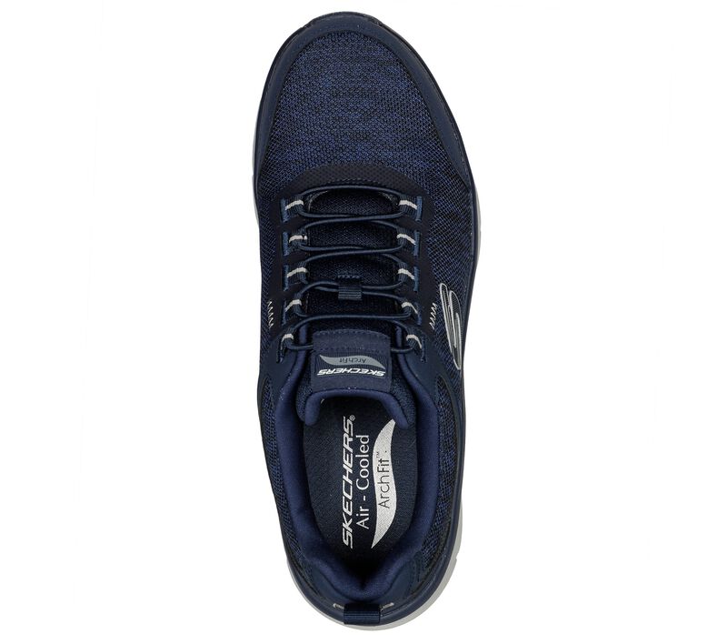 Pánské Sportovní Tenisky Skechers Relaxed Fit: Arch Fit D'Lux - Greeley Tmavě Blankyt | CZ.232503NVY