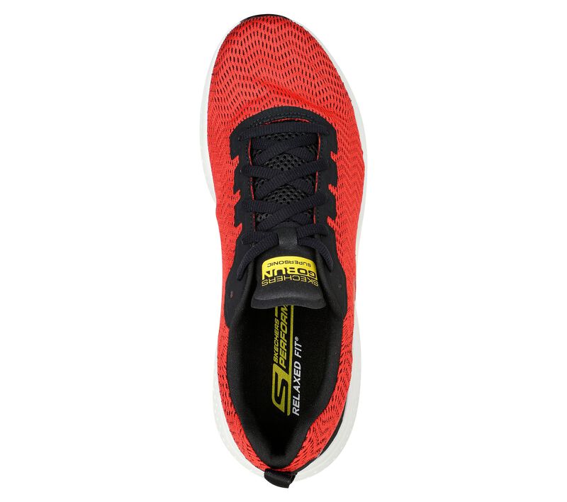 Pánské Sportovní Tenisky Skechers Relaxed Fit: GO RUN Supersonic Červené Černé | CZ.246031RDBK