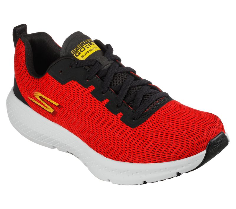 Pánské Sportovní Tenisky Skechers Relaxed Fit: GO RUN Supersonic Červené Černé | CZ.246031RDBK