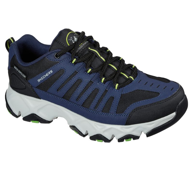 Pánské Sportovní Tenisky Skechers Relaxed Fit: Crossbar - Stilholt Tmavě Blankyt Černé | CZ.51887NVBK