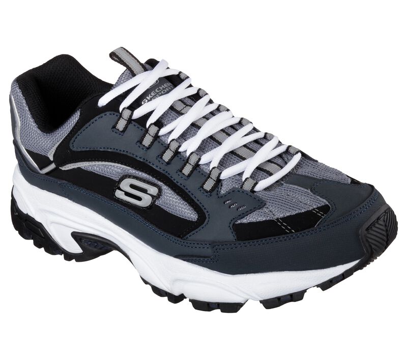 Pánské Sportovní Tenisky Skechers Stamina - Cutback Tmavě Blankyt Černé | CZ.51286NVBK