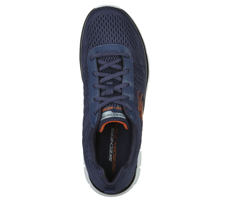 Pánské Sportovní Tenisky Skechers Track - Moulton Tmavě Blankyt Oranžové | CZ.232081NVOR