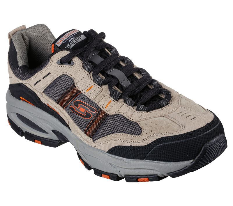 Pánské Sportovní Tenisky Skechers Vigor 2.0 - Trait Šedé Hnědé Černé | CZ.51241TPBK