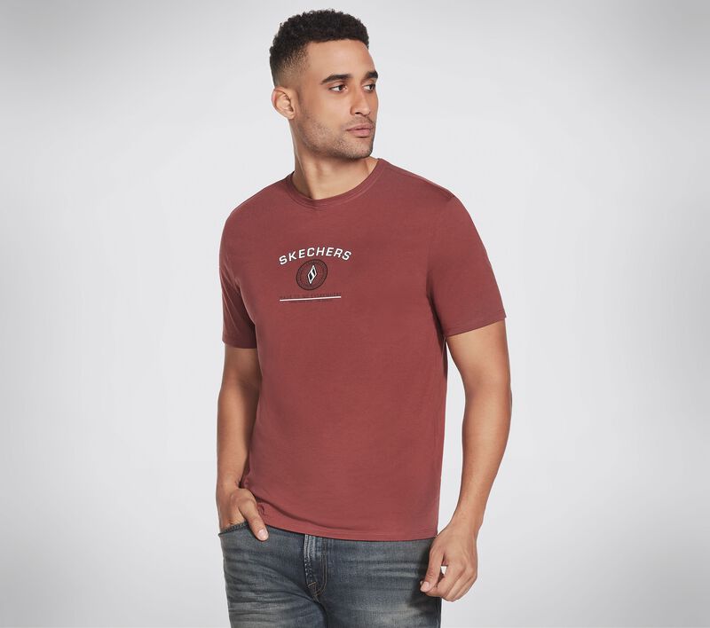 Pánské Topy Skechers Apparel Made To Go Everywhere Tee Shirt Tmavě Hnědé | CZ.M3TS285CZ.R