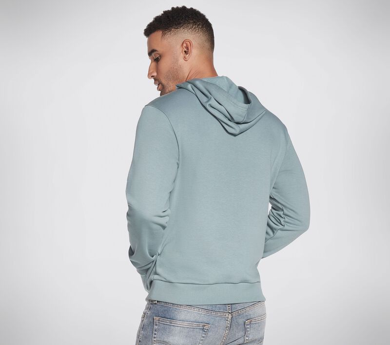 Pánské Topy Skechers GO LOUNGE Border Diamond Hoodie Tyrkysové Blankyt | CZ.MHD56TLBL